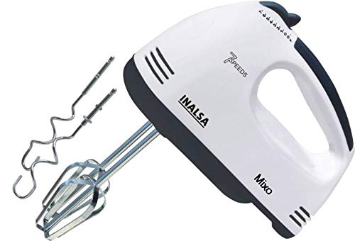 Inalsa MIXO 200-Watt Hand Mixer with 7 Speed (White/Black) Inalsa MIXO 200-Watt Hand Mixer with 7 Speed (White/Black)